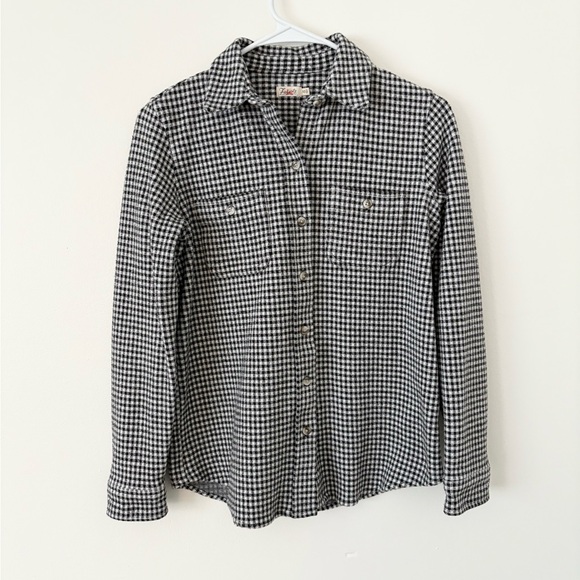 Faherty Legend Sweater Button Down Shirt in Black White Gingham Size XS - Picture 5 of 9